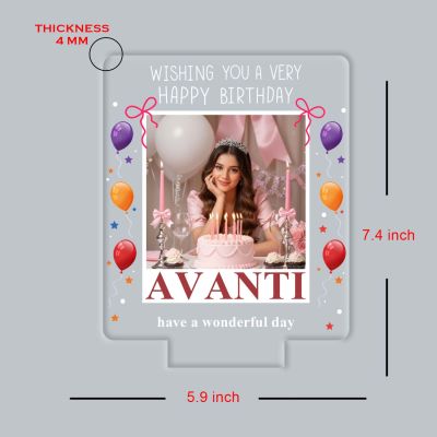 Personalized Birthday UV Print 7-Color LED Lamp – Custom Photo & Name Acrylic Light